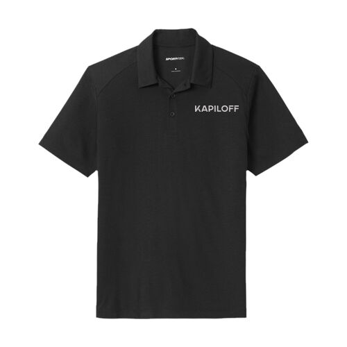 Tri-Blend Wicking Polo (Black/Dark Grey) Thumbnail